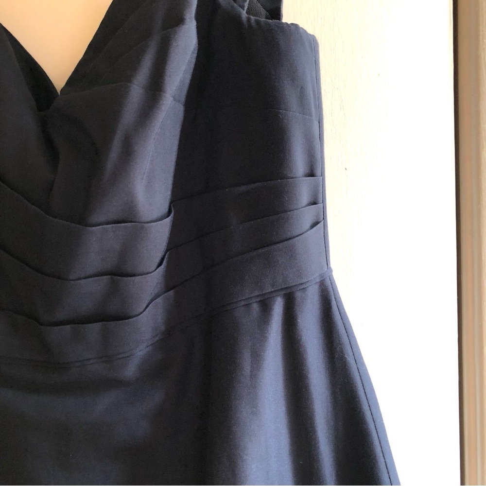 J. Crew Off-the-shoulder Navy A-line cocktail dress - Picture 4 of 7
